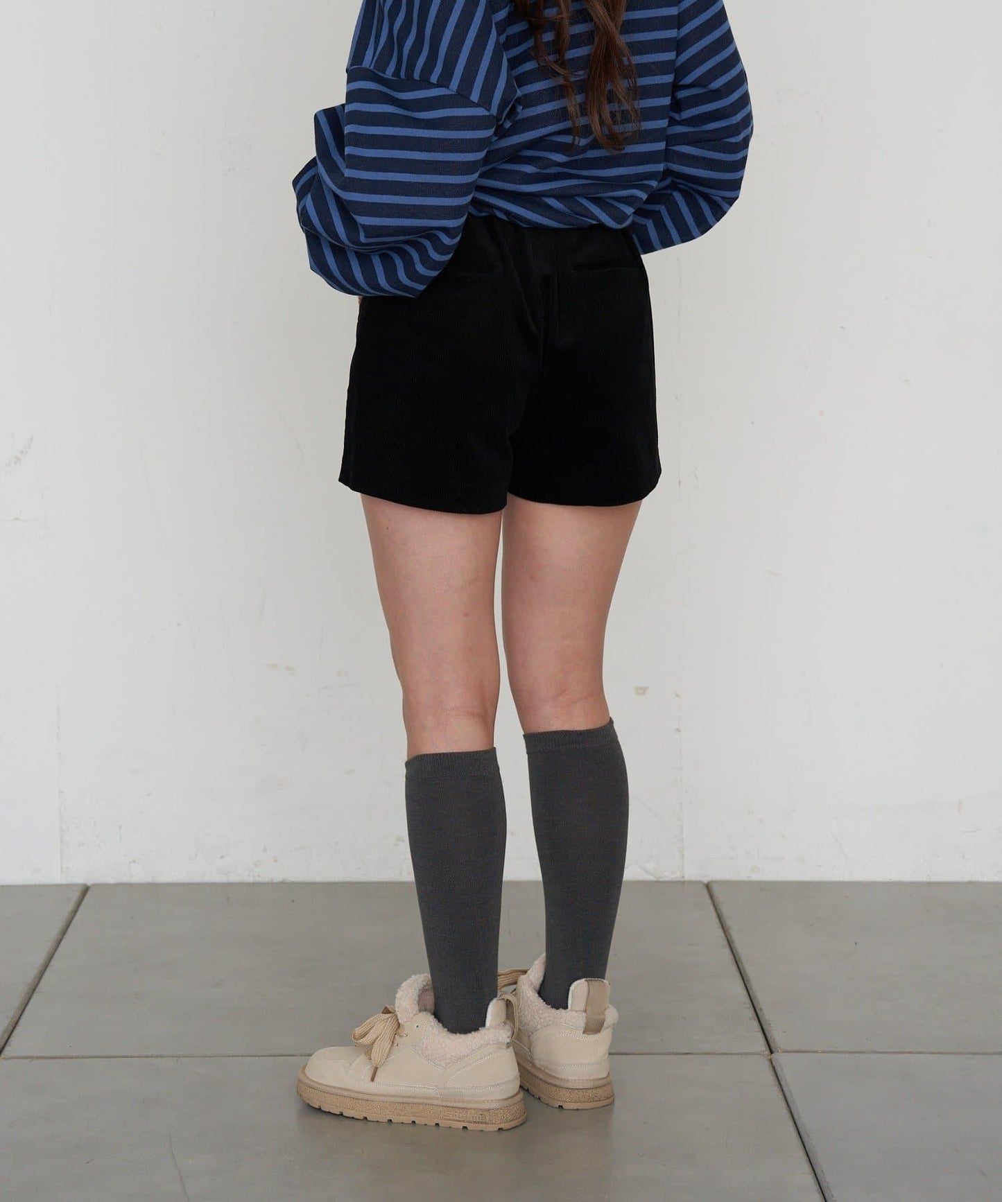 燈芯絨微型短褲