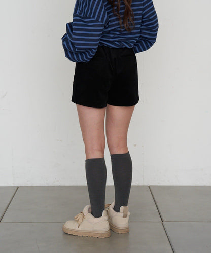 燈芯絨微型短褲