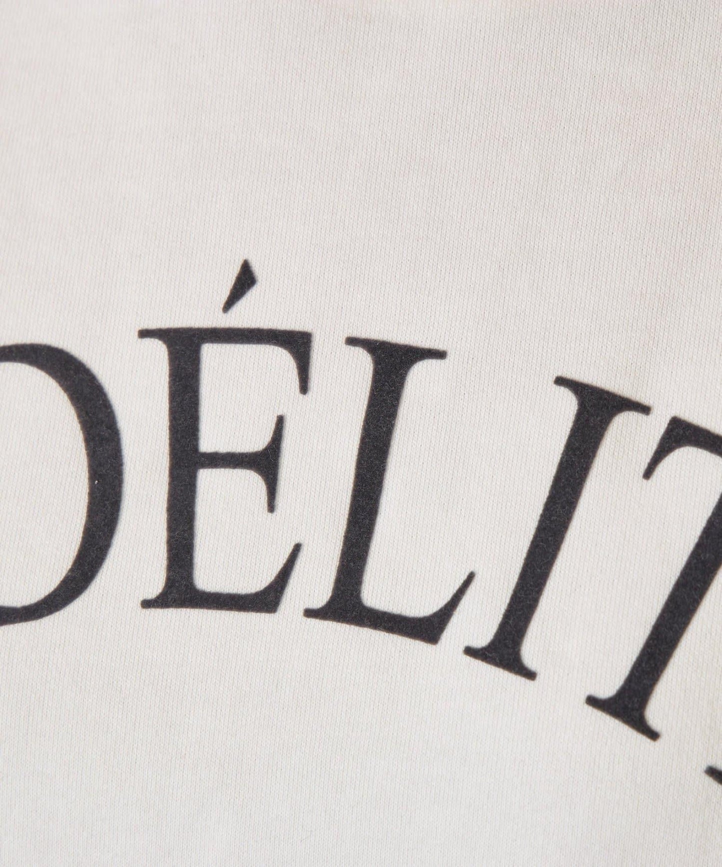 迷你毛圈植絨字母印花長袖T恤