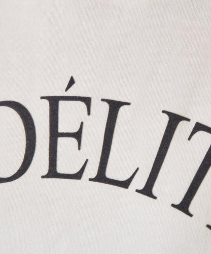 迷你毛圈植絨字母印花長袖T恤