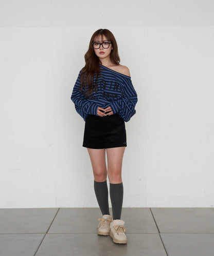 燈芯絨微型短褲