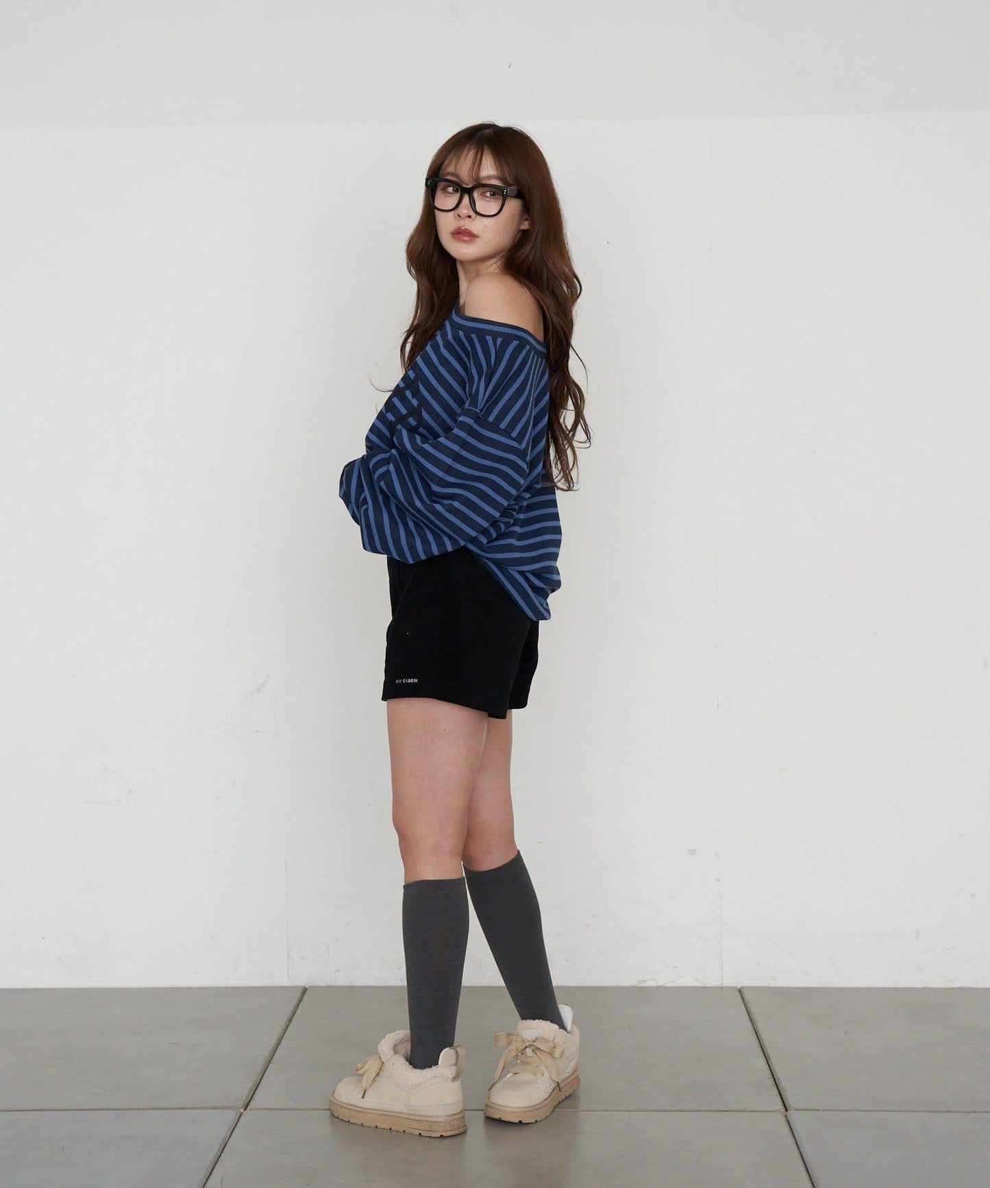 燈芯絨微型短褲