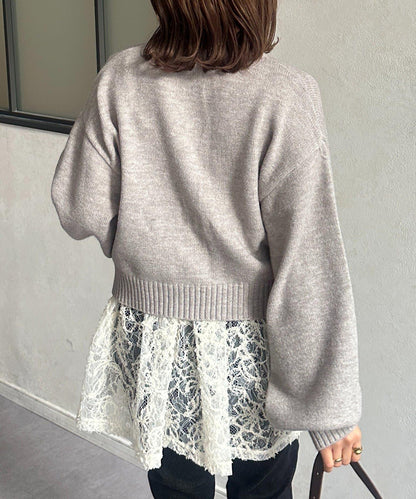 微妙色調紐扣短款開衫