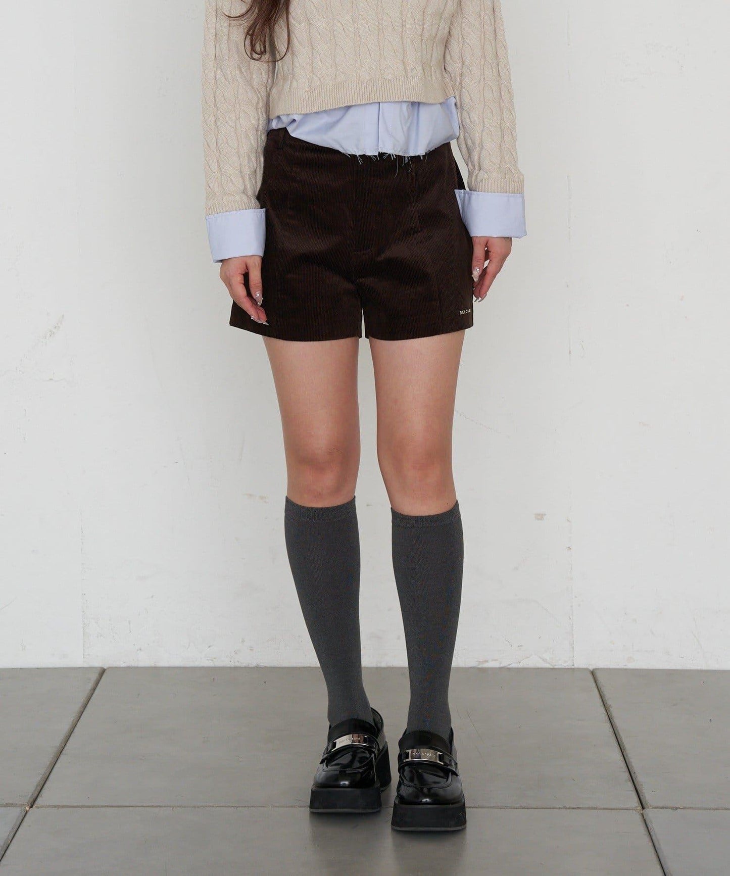 燈芯絨微型短褲