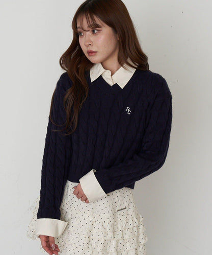 襯衫領針織毛衣