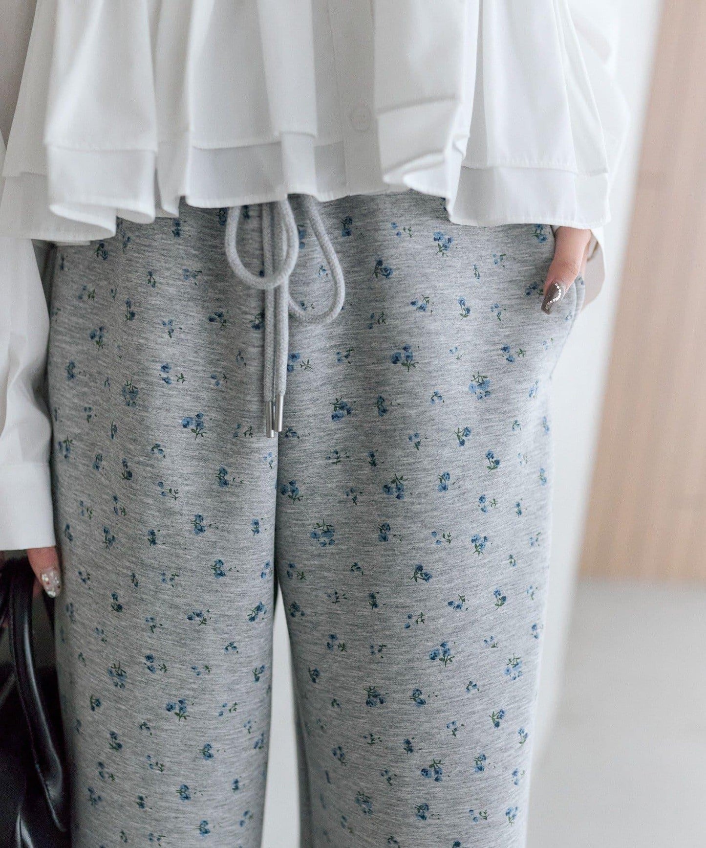 抽繩束腳休閒褲