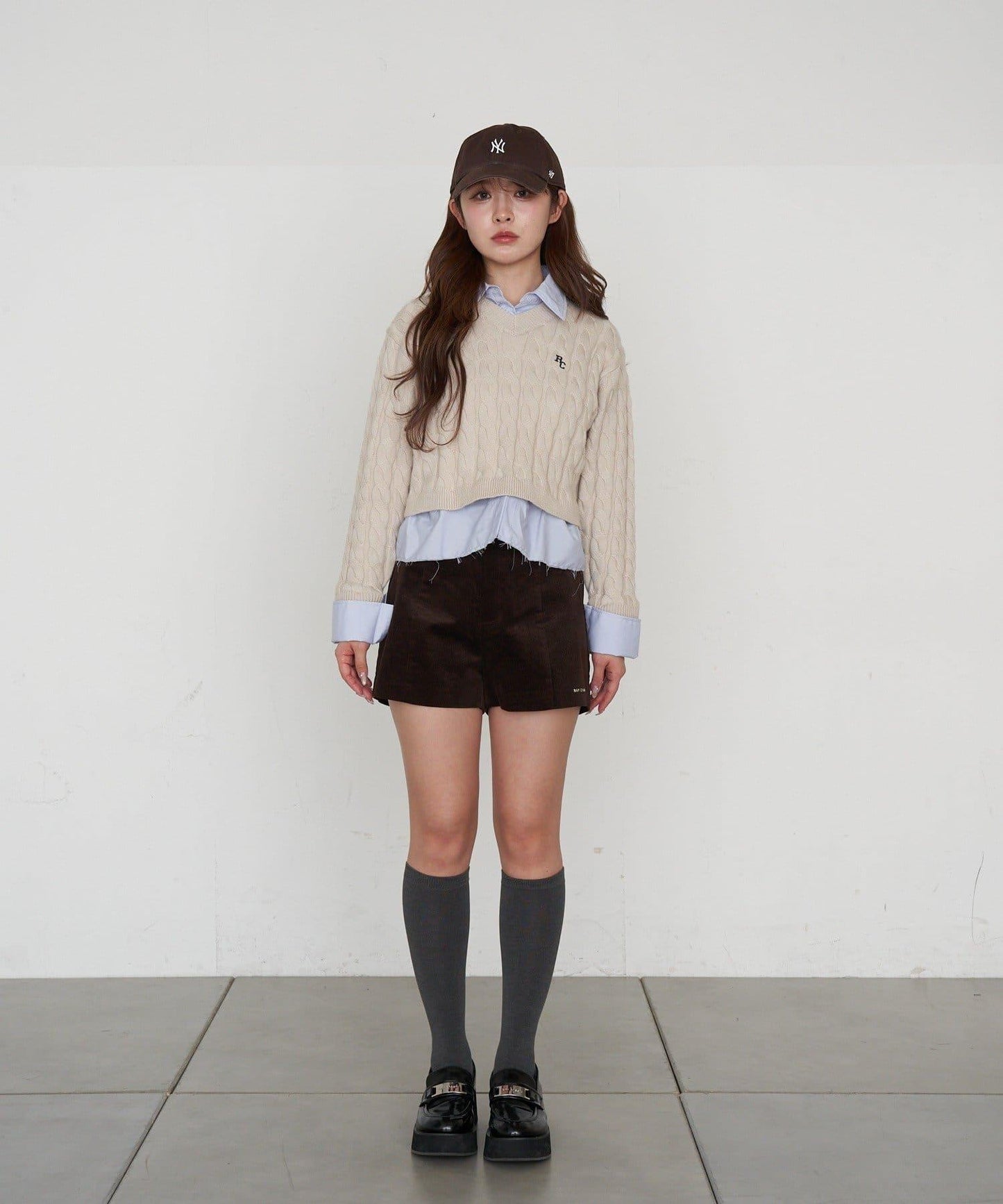 燈芯絨微型短褲