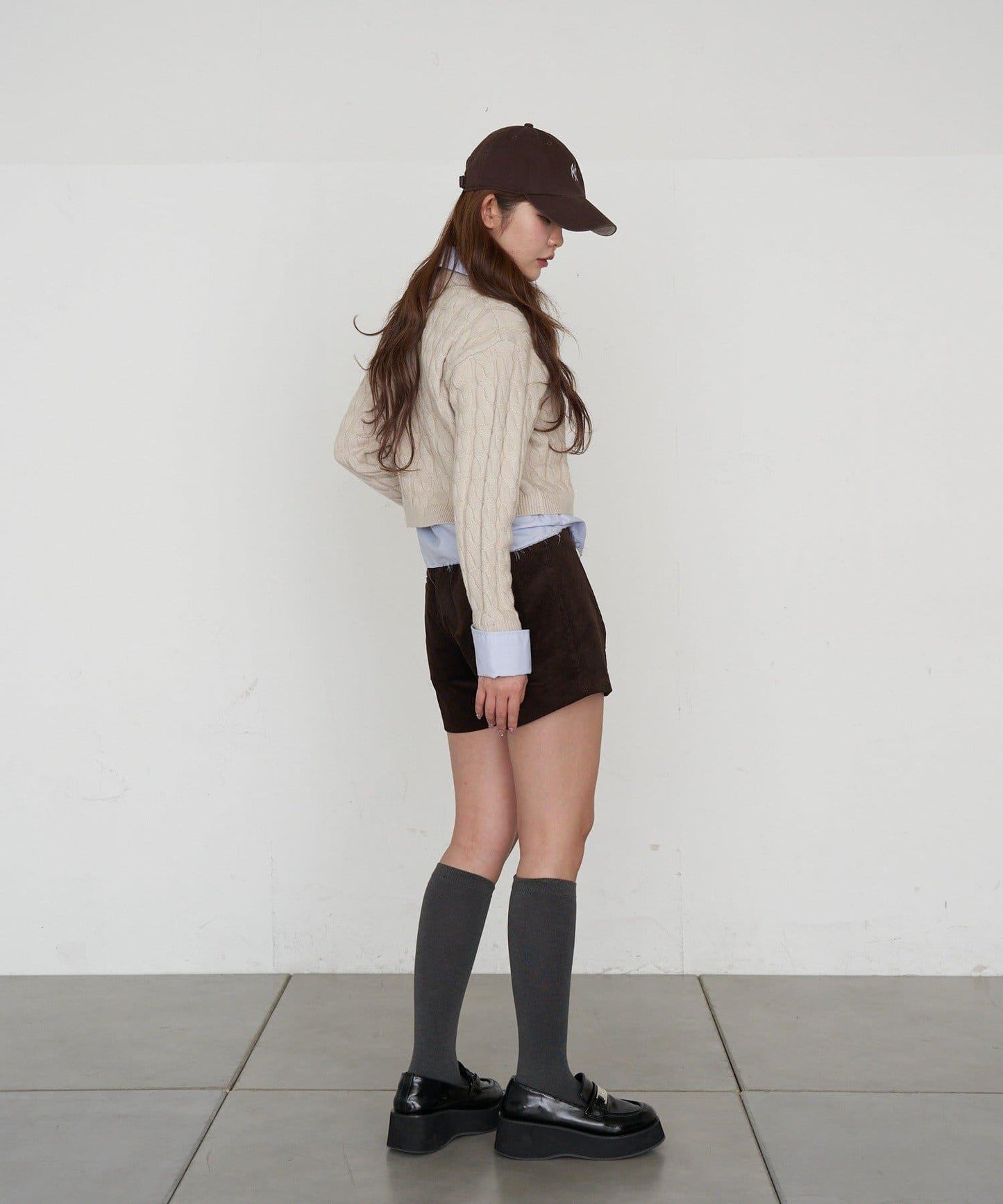 燈芯絨微型短褲