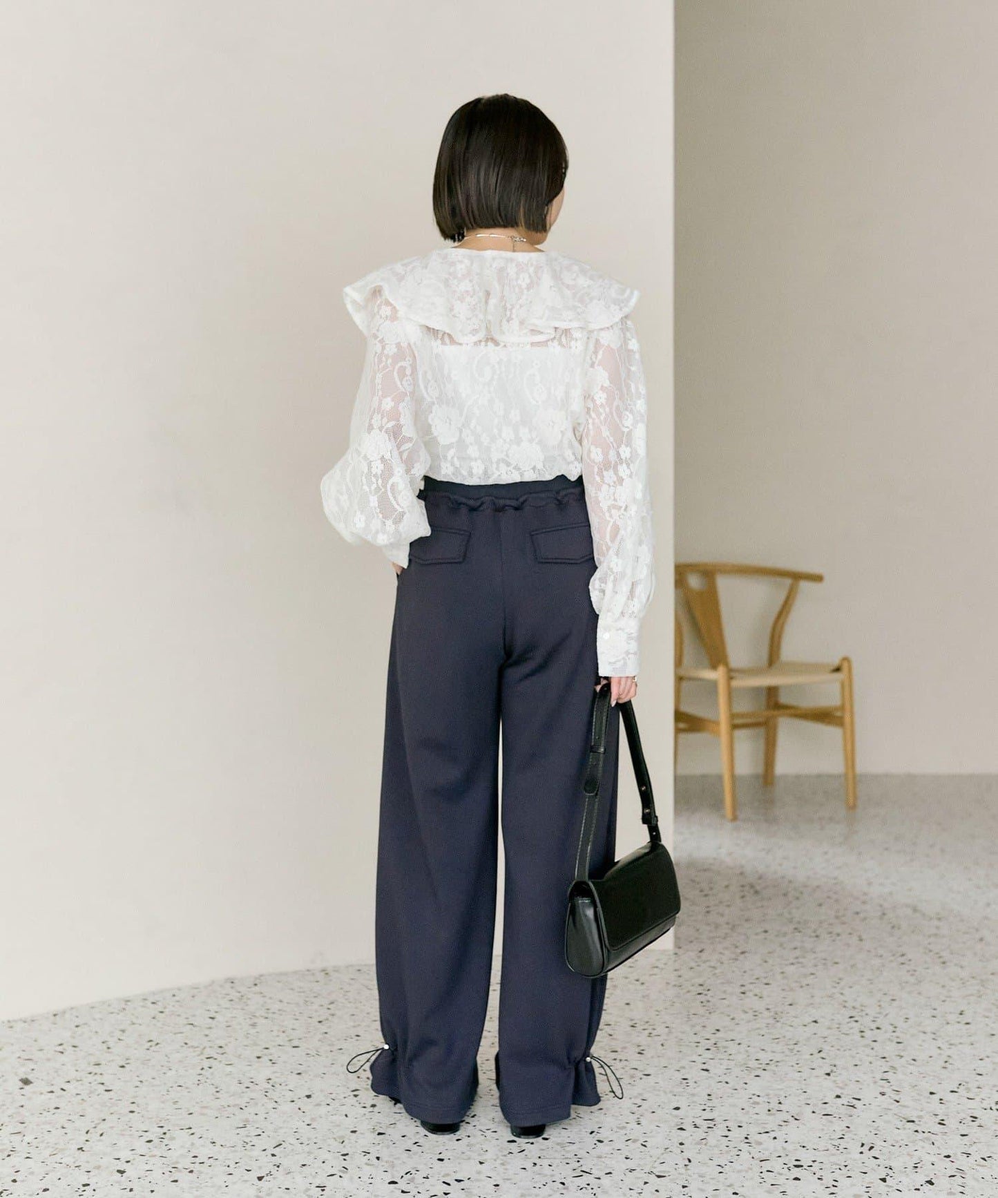 抽繩束腳休閒褲