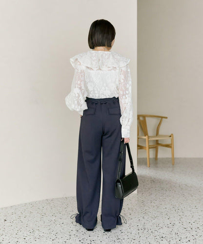 抽繩束腳休閒褲