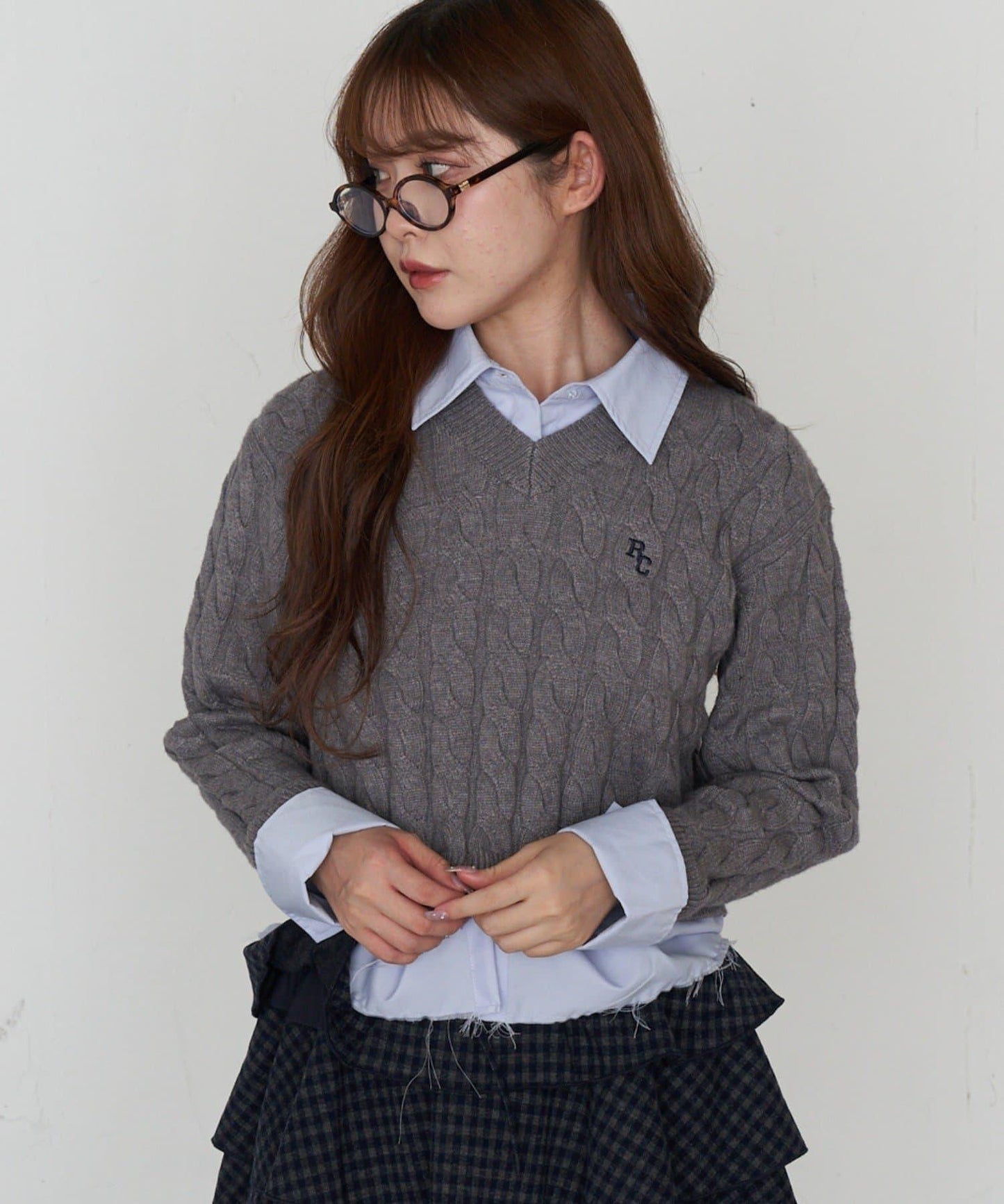 襯衫領針織毛衣