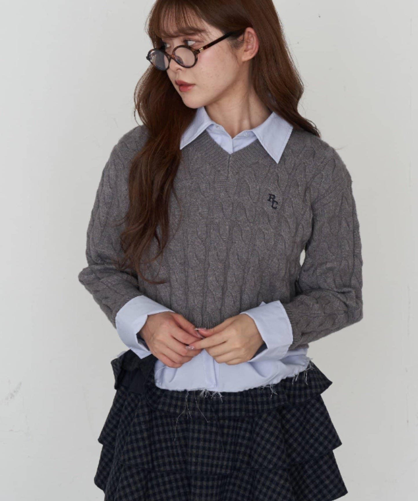 襯衫領針織毛衣