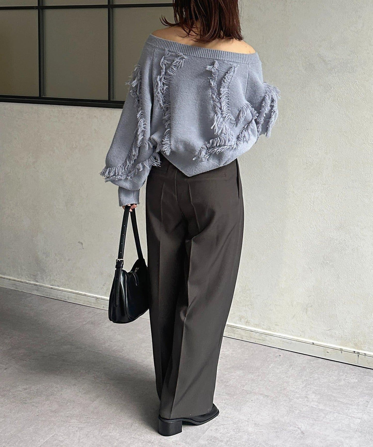 微妙色調腰帶褶皺西裝褲