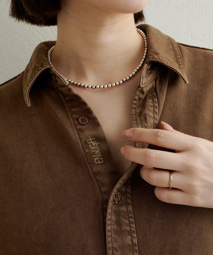 【可搭配套裝穿著◎】刺繡天絲柔軟寬鬆襯衫