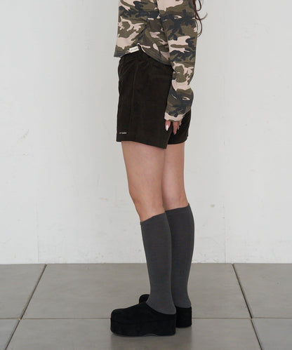 燈芯絨微型短褲