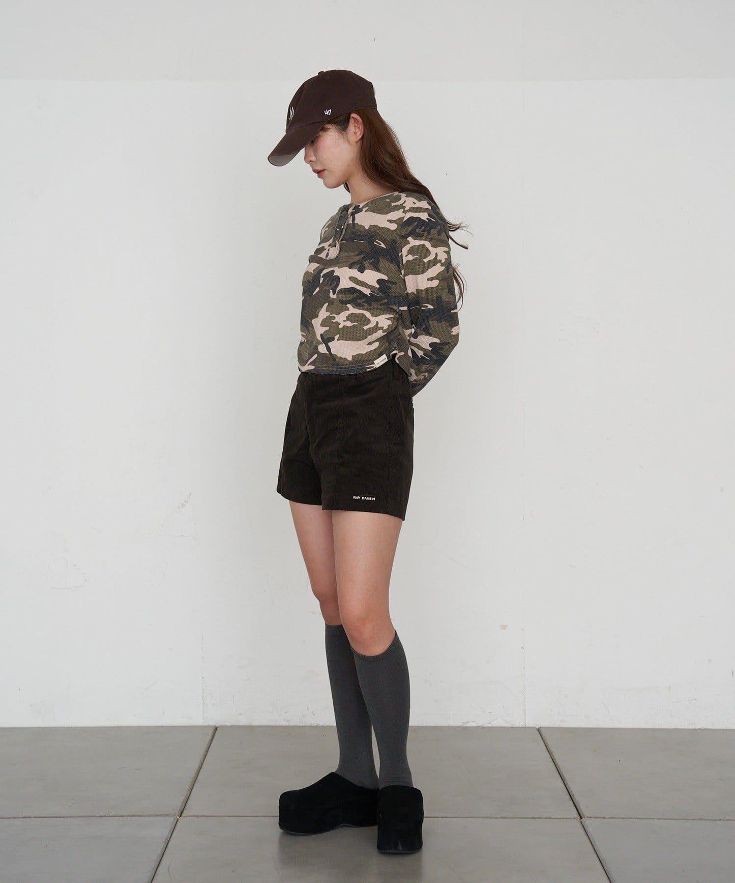 燈芯絨微型短褲