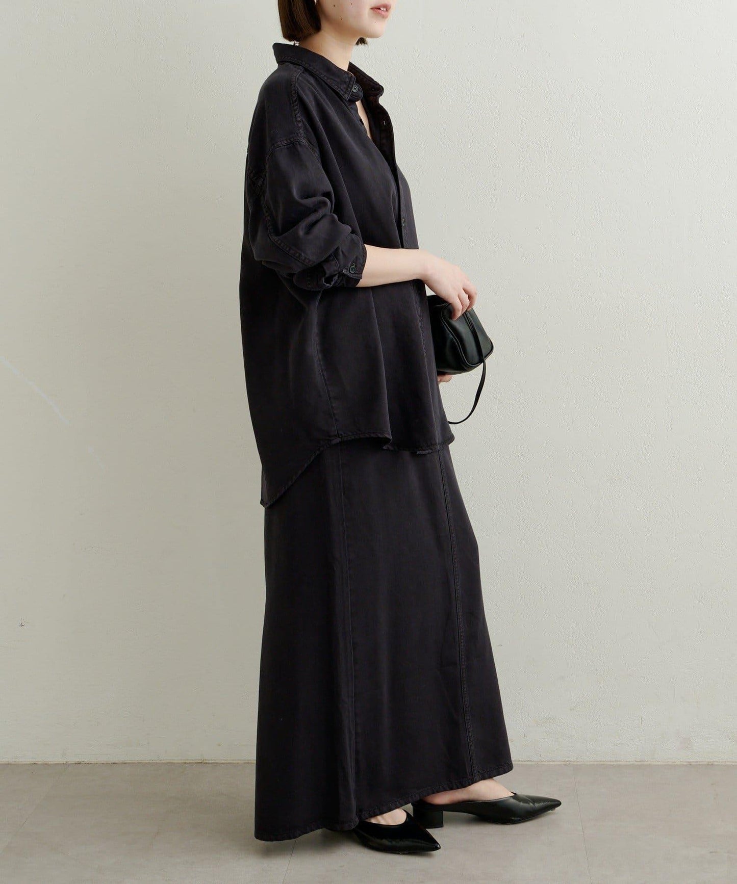 【可搭配套裝穿著◎】刺繡天絲柔軟寬鬆襯衫