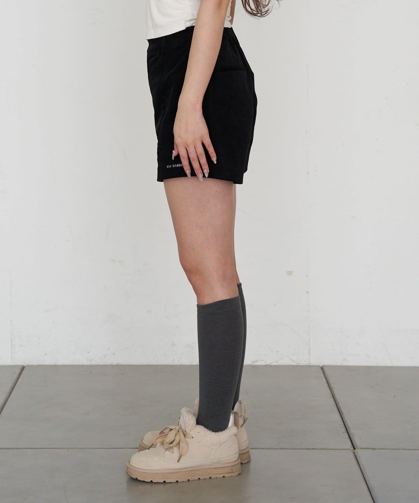 燈芯絨微型短褲