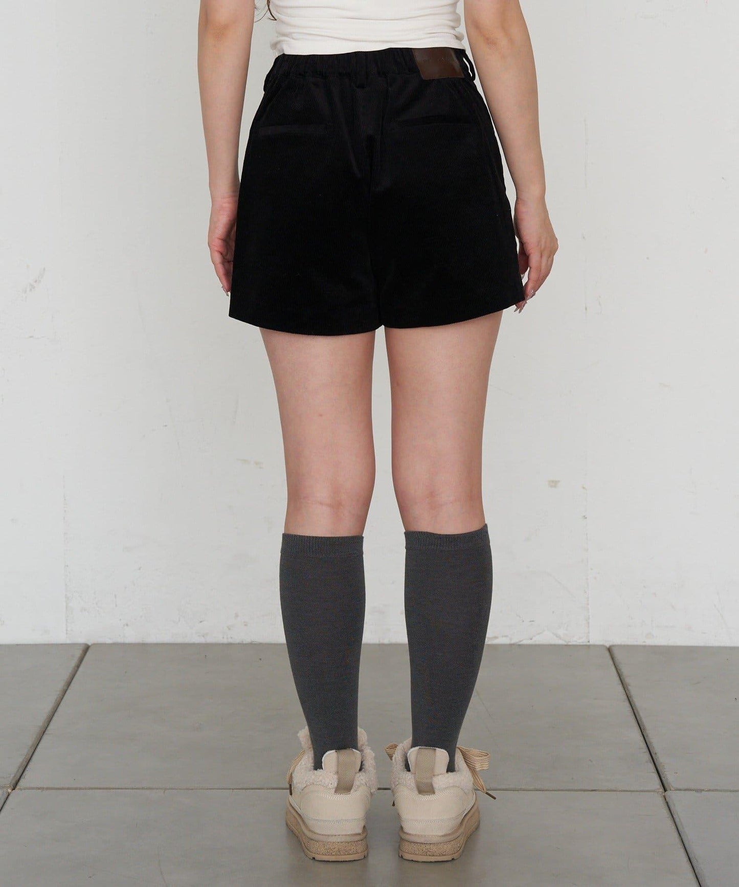 燈芯絨微型短褲