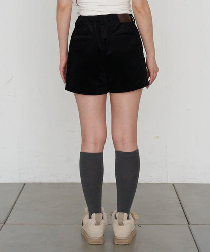 燈芯絨微型短褲