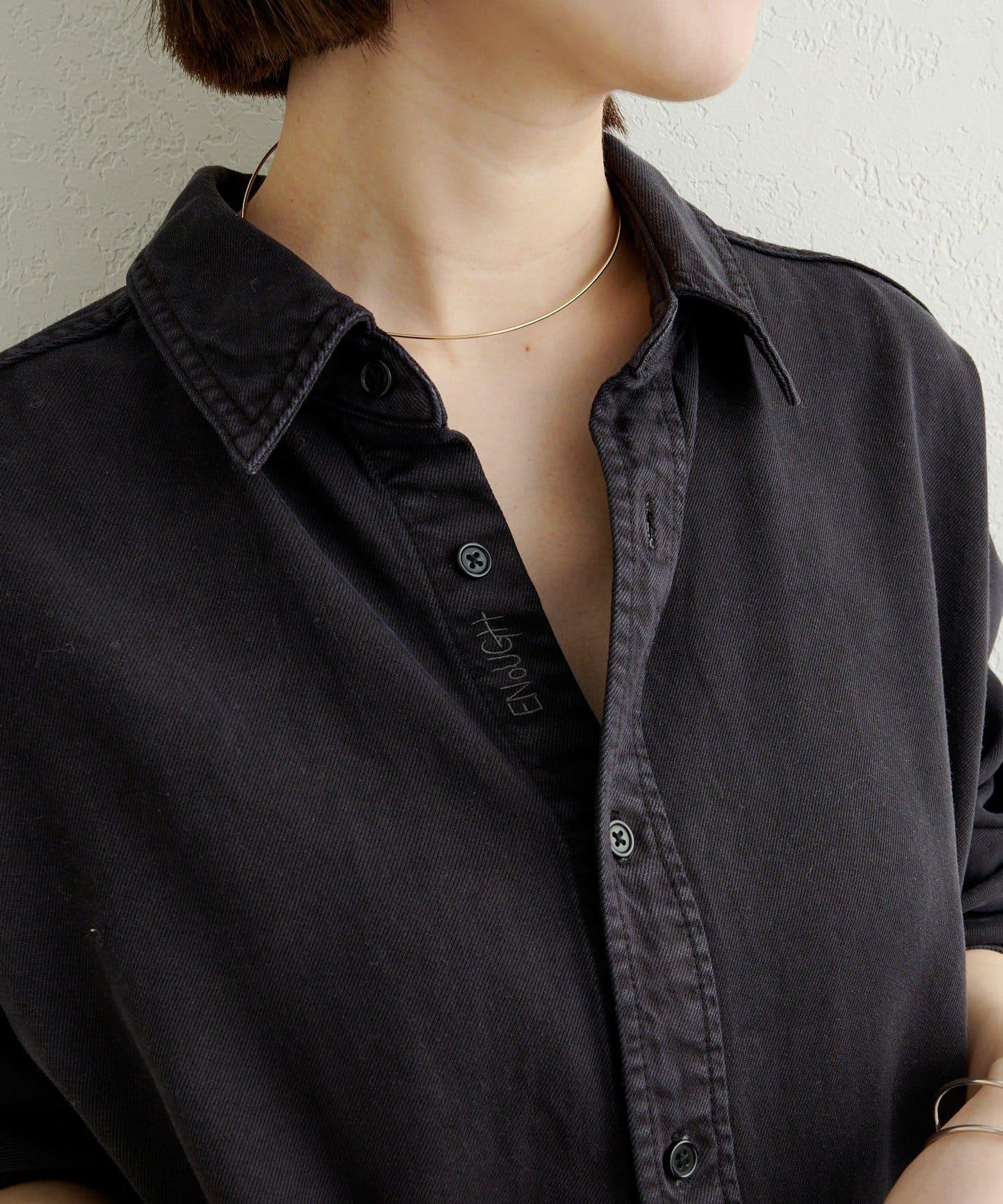 【可搭配套裝穿著◎】刺繡天絲柔軟寬鬆襯衫