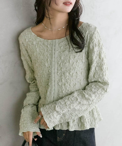 褶皺荷葉邊上衣