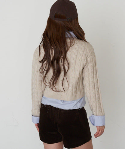 襯衫領針織毛衣