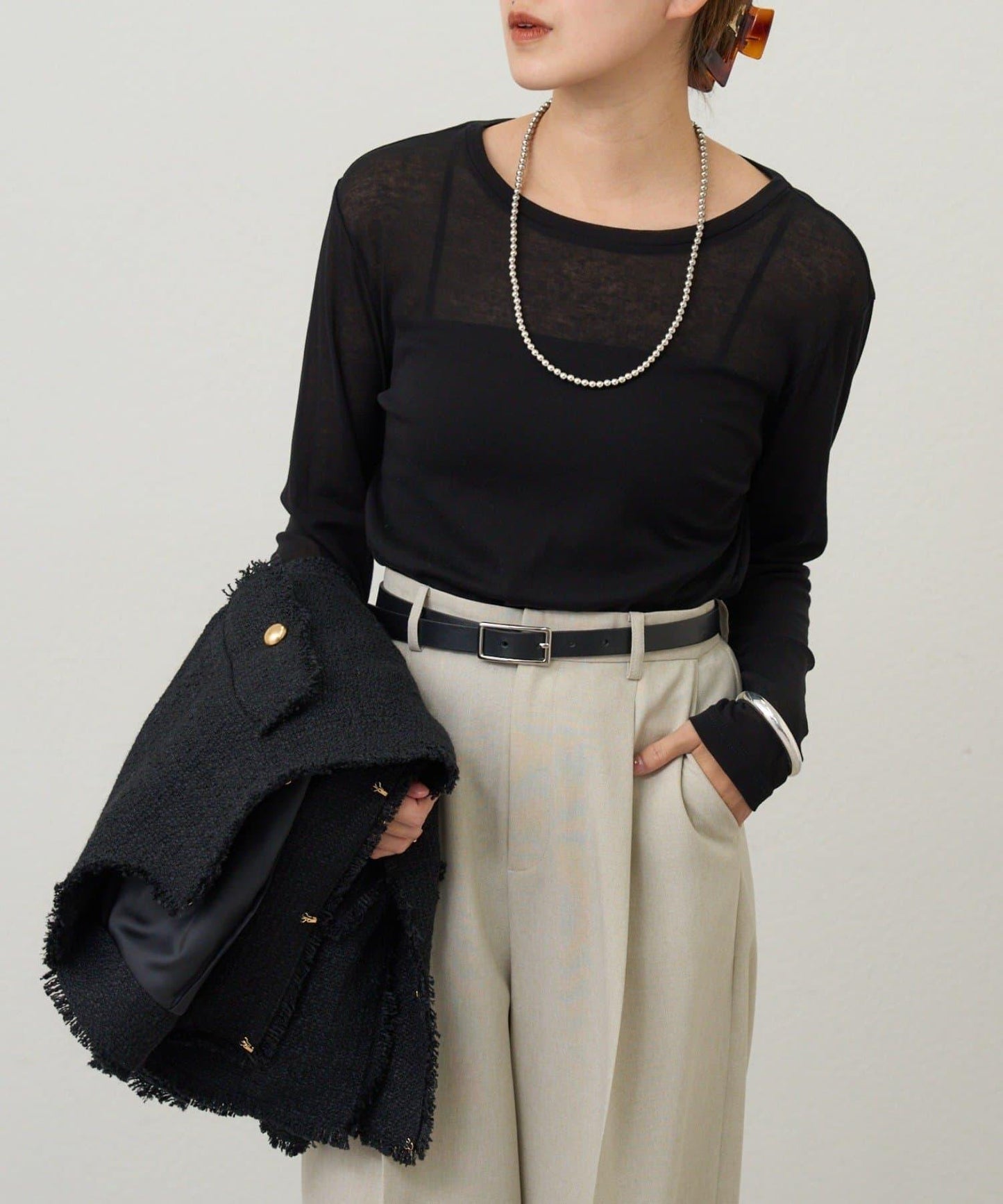 【26SS】基礎款透視長袖T恤