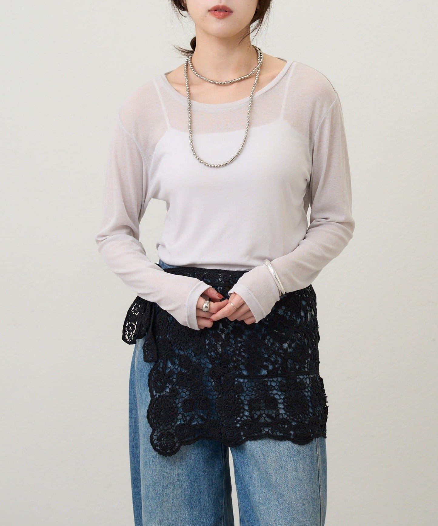 【26SS】基礎款透視長袖T恤