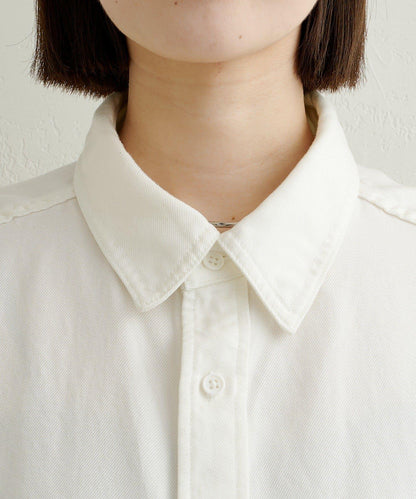 【可搭配套裝穿著◎】刺繡天絲柔軟寬鬆襯衫