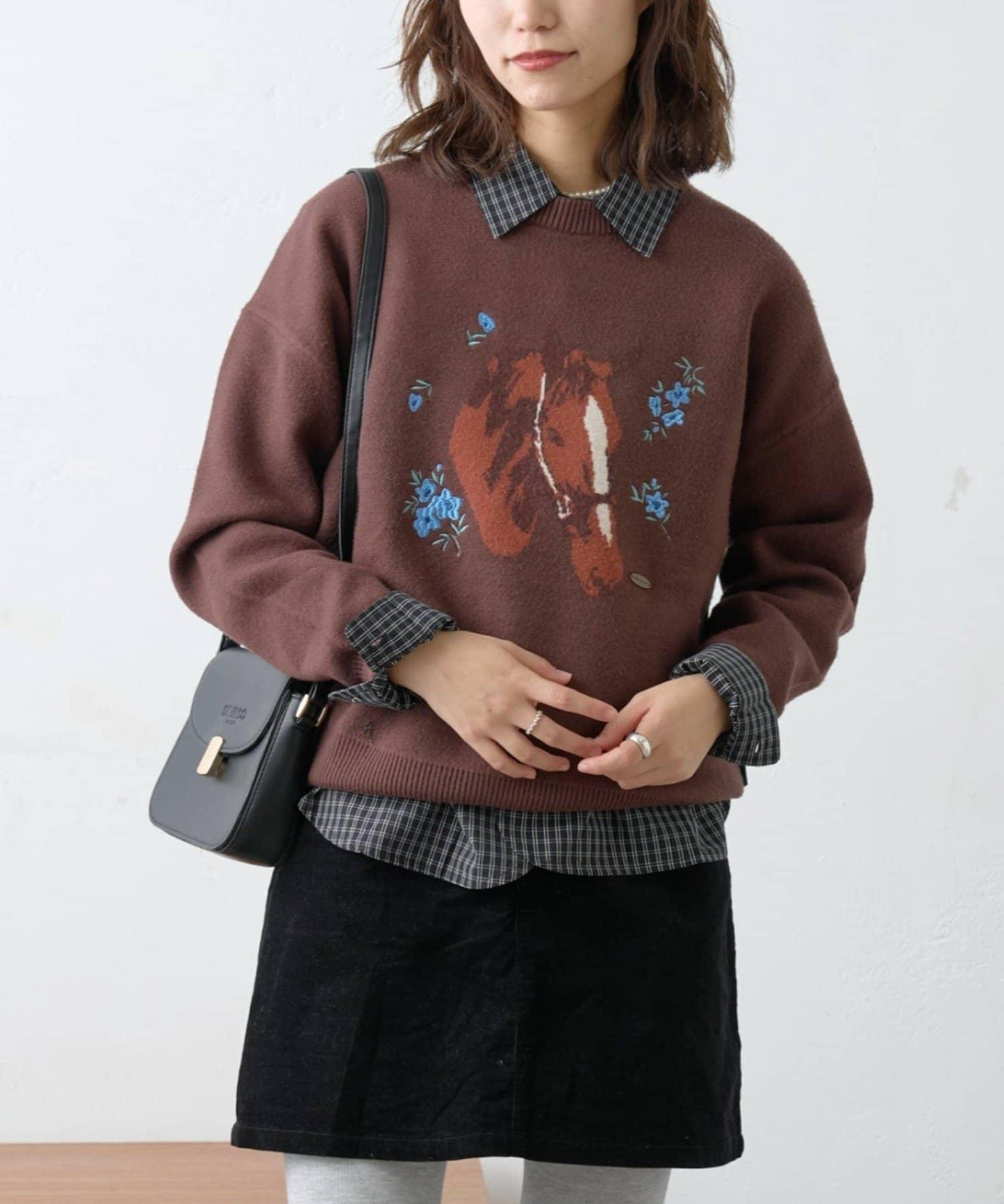 【GEVACO】花卉提花針織衫