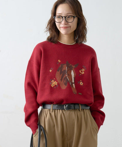 【GEVACO】花卉提花針織衫