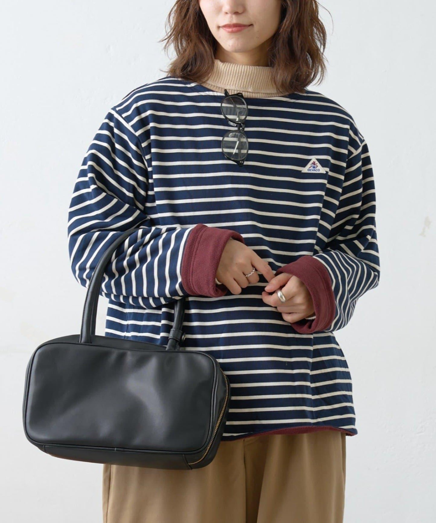 【GEVACO】內裡抓絨船領可雙面穿套頭衫