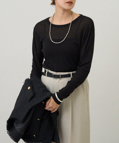 【26SS】基礎款透視長袖T恤