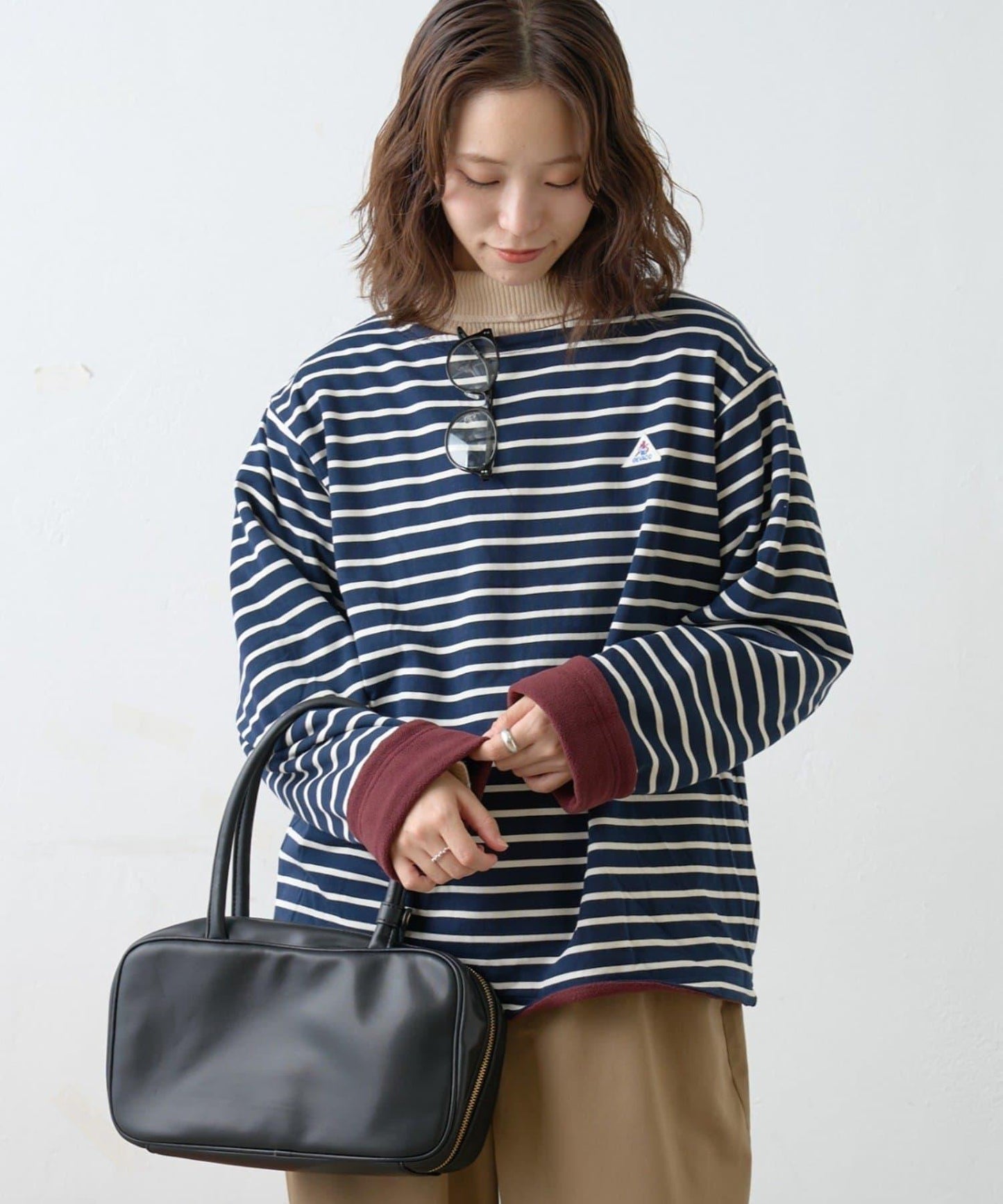 【GEVACO】內裡抓絨船領可雙面穿套頭衫