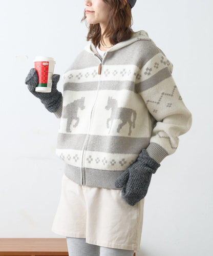 【GEVACO】考究風連帽針織開衫