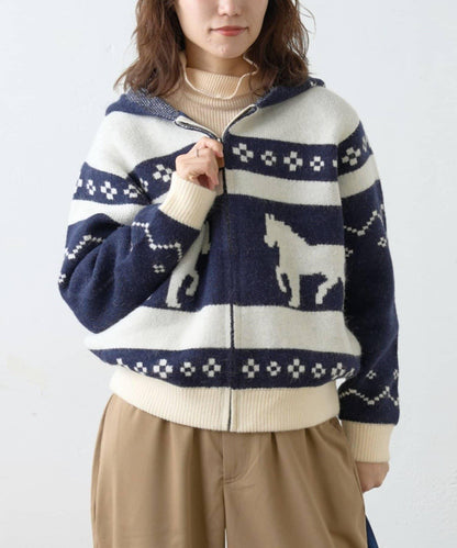 【GEVACO】考究風連帽針織開衫