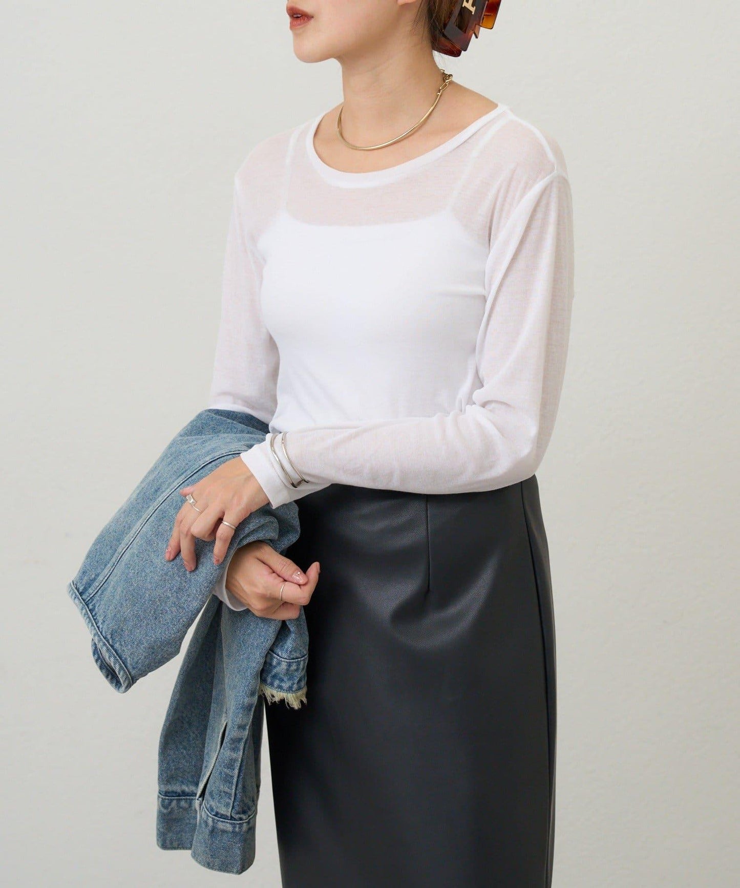 【26SS】基礎款透視長袖T恤