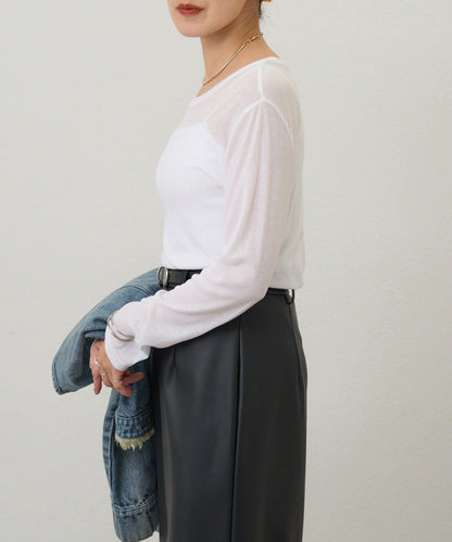 【26SS】基礎款透視長袖T恤