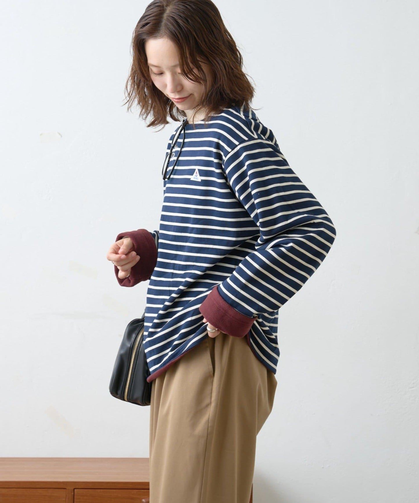 【GEVACO】內裡抓絨船領可雙面穿套頭衫