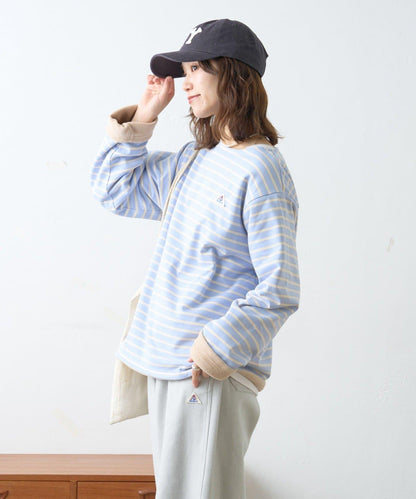 【GEVACO】內裡抓絨船領可雙面穿套頭衫