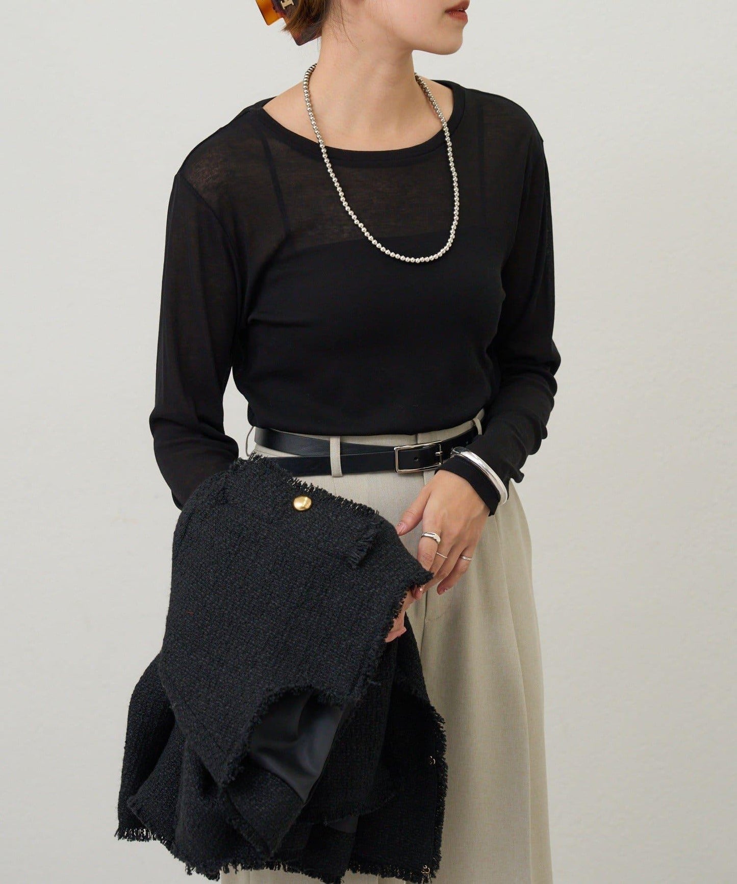 【26SS】基礎款透視長袖T恤