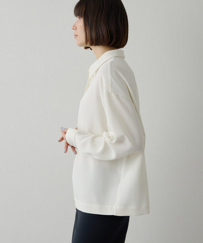 雙層斜紋V領套頭衫