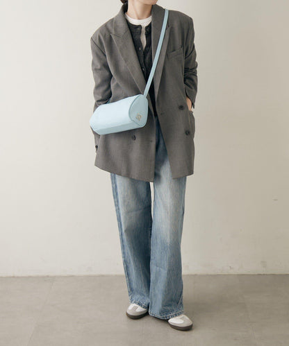 軟皮卷式單肩包