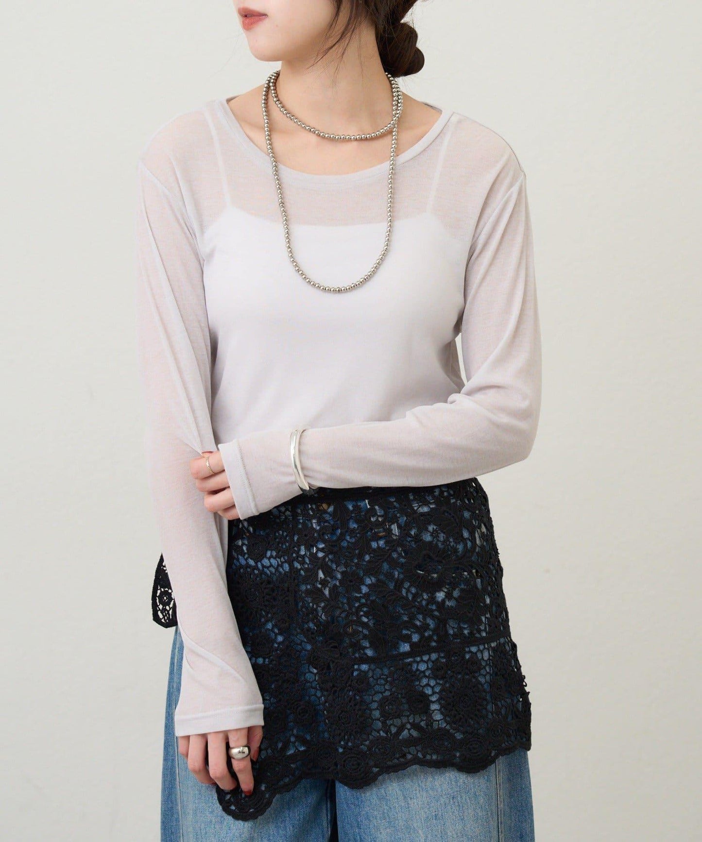 【26SS】基礎款透視長袖T恤