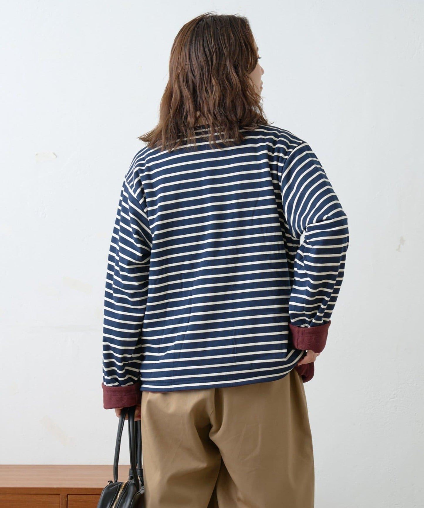 【GEVACO】內裡抓絨船領可雙面穿套頭衫