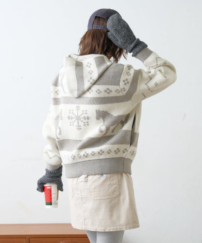 【GEVACO】考究風連帽針織開衫