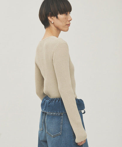 RAW SILK蕾絲繫帶套頭衫