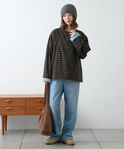 【GEVACO】內裡抓絨船領可雙面穿套頭衫