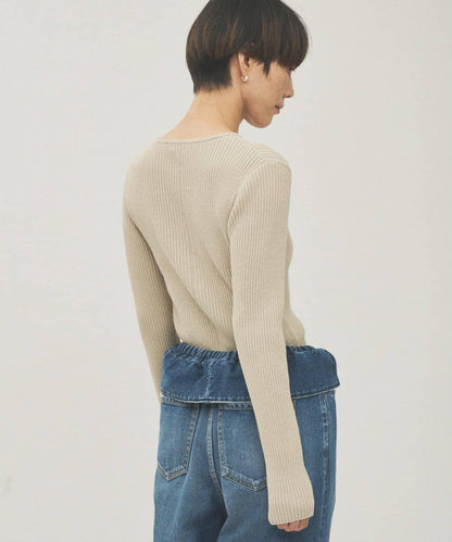 RAW SILK蕾絲繫帶套頭衫